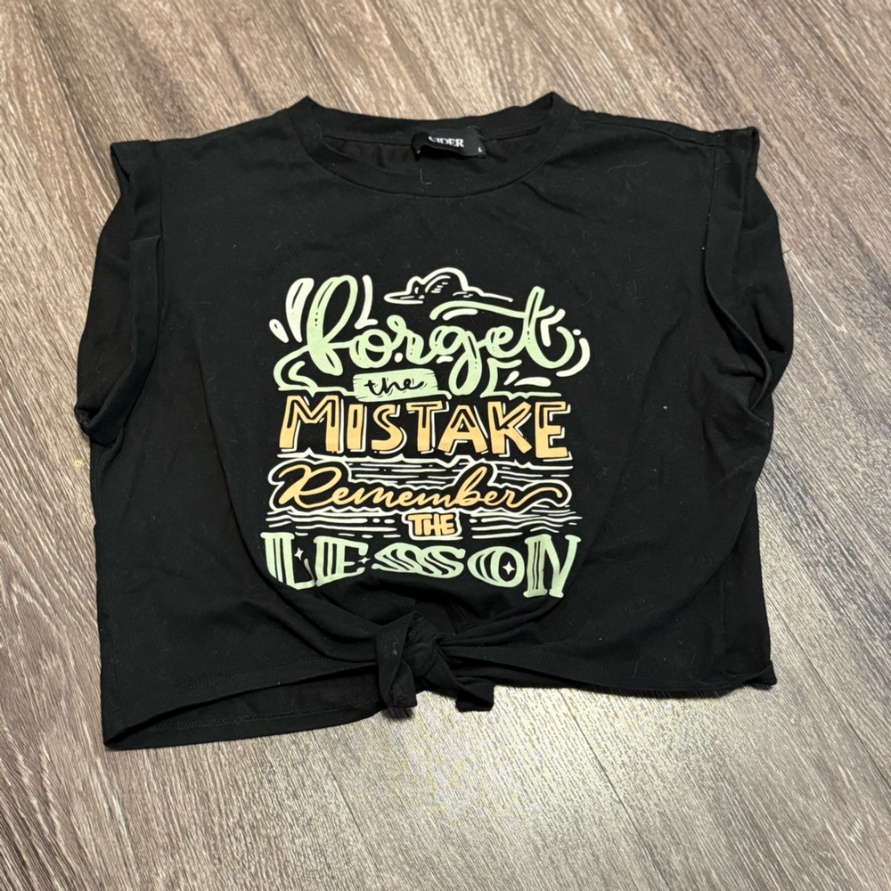 (BOGO) CIDER “remember the lesson” Graphic Tee with Inspirational Text